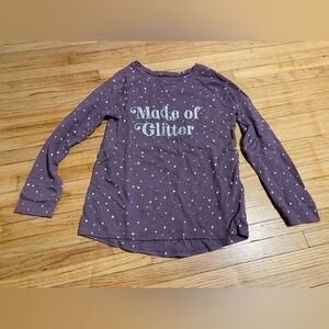 Grayson Social girl M Purple long sleeve T-shirt | made of glitter